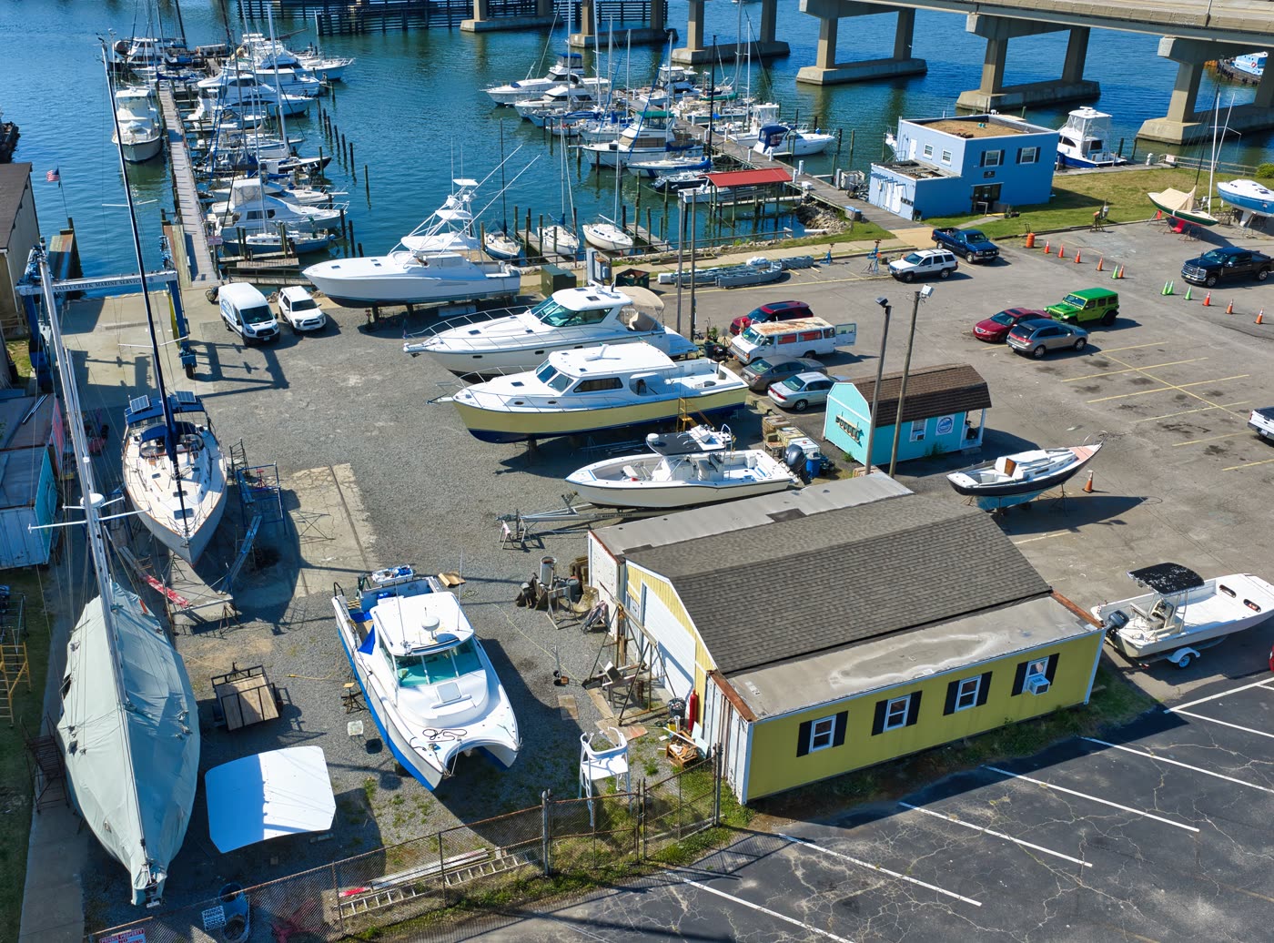 Salty Creek Marine aerial view